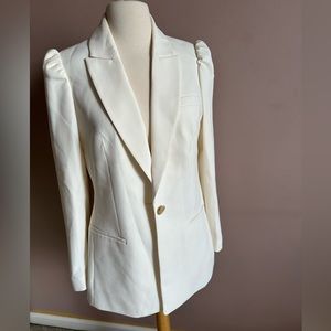 Express Cream Puff Sleeve Blazer